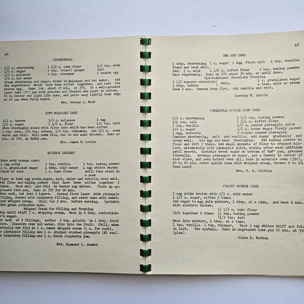 Till We Eat Again Cookbook South Congregational Church Gauze Girls Hartford CT